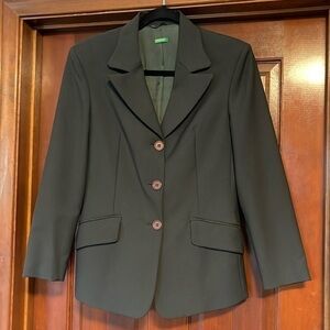 Benetton army green blazer size 40